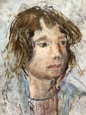 Josef Santen - portret van een meisje kopen? Bied vanaf 35!