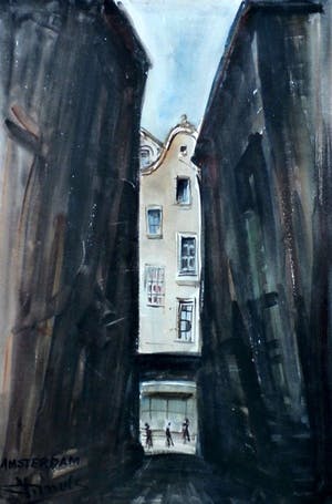 Jacques Mels - Aquarel: Amsterdam kopen? Bied vanaf 45!