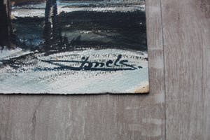 Jacques Mels - Aquarel: landschap kopen? Bied vanaf 55!