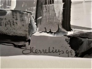 Henk Hesselius - Krachtige olieverf op papier - Abstract - CoBrA - gesigneerd kopen? Bied vanaf 49!