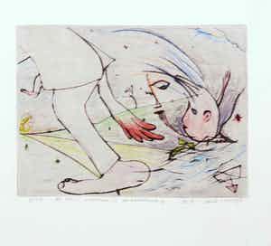 Henk Visch - Handgekleurde ets, Voortgang in doorzichtigheid nr. 8 verkocht voor € 40!