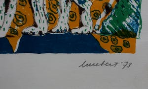 Lucebert - Litho: man met hond-1973 kopen? Bied vanaf 249!