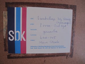 Hein Stork - GROTE impressionistische Gouache Fjord bij Vang Noorwegen" gesigneerd kopen? Bied vanaf 10!