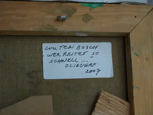 Lou ten Bosch - Olieverf op doek + inkt , Wer reitet so schnell – 2007 kopen? Bied vanaf 40!