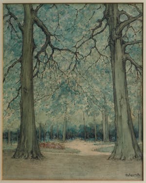 Heertje van Doornik - Aquarel, “Bos” - gesigneerd & ingelijst – ca 1920 kopen? Bied vanaf 50!