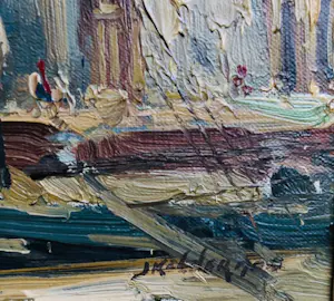 Jan Kelderman - Hoorn Hoofdtoren - Olieverf kopen? Bied vanaf 50!