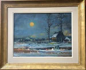 Prosper De Roover - 1899 - 1974-Winterlandschap verkocht voor € 50!