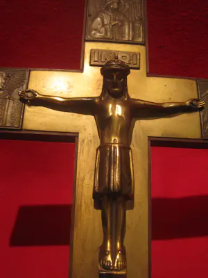 Heiligenbeeld - Kruisbeeld met de 4 evangelisten kopen? Bied vanaf 30!