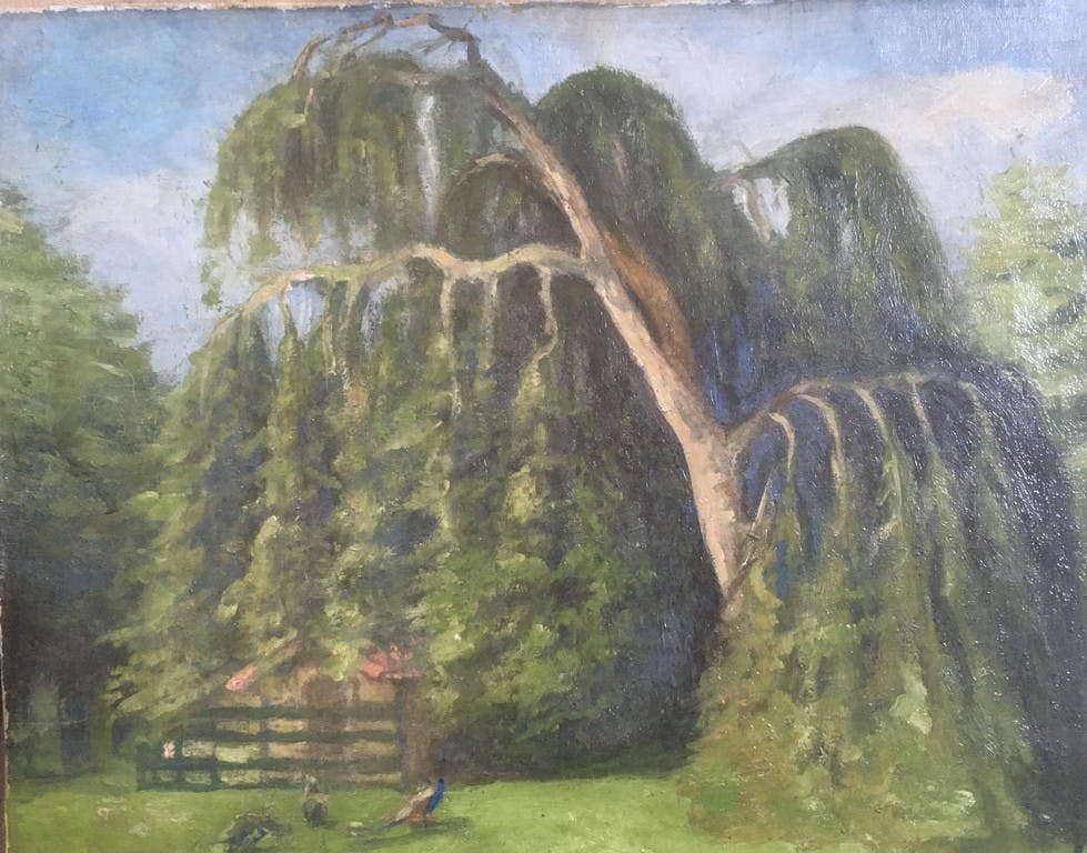 Niet of onleesbaar gesigneerd - Impressionisme landschap zonder titel kopen? Bied vanaf 1!