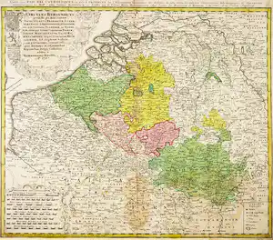 Tobias Mayer - Handgekleurde gravure, Pays Bas Catholiques verkauft für € 85!