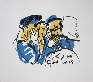 Herman Brood - Zeefdruk, Of je bij God was kopen? Bied vanaf 80!