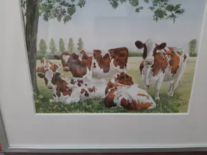 Wiebe A van der Zee - Zeefdruk, Koeien kopen? Bied vanaf 40!