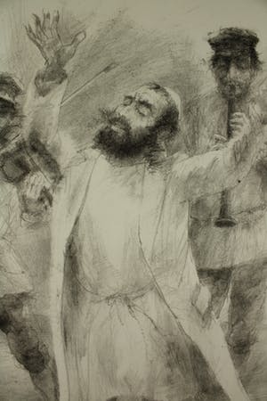 Piet Klaasse - litho - 'Dansen als bede' - handgesigneerd kopen? Bied vanaf 75!