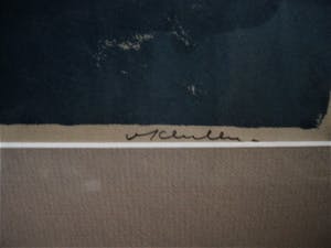 Jan van Keulen - Grote Lithografie - "Stilleven met potplant" - potlood gesignd. mooi ingelijst! kopen? Bied vanaf 34!