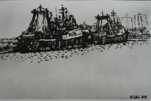 Alistair McReady Bell - TRAWLERS AT OGDEN POINT kopen? Bied vanaf 50!