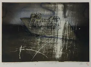 Veerle Rooms - Gemengde druktechnieken, Hier waak ik - Ingelijst kopen? Bied vanaf 35!