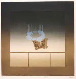 Jean Solombre - Aquatint, La manège - Hommage à Fellini verkocht voor € 35!