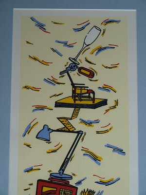 Hans Wap - Ingelijste zeefdruk , Nieuwe woning - 2007 – oplage 60 ex. kopen? Bied vanaf 45!