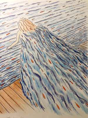 Jeroen Henneman - La Belle - Zeefdruk, Ingelijst verkocht voor € 150!