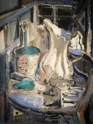 Jan Jonges - Stilleven met kan en fruit. vendu pour 225€ !