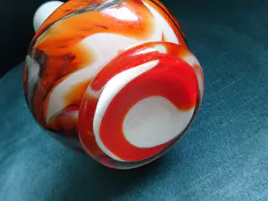 Carlo Moretti - Opaline Florance vaas met vlammen: vetreria di borgonovo kopen? Bied vanaf 75!