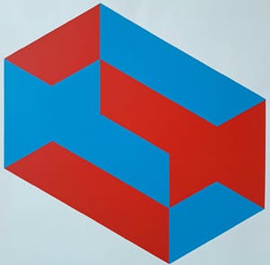 Franz Deckwitz - Geometrisch abstracte compositie, zeefdruk kopen? Bied vanaf 40!