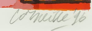 Corneille - Zeefdruk, Femme Orange et L’oiseau Jaune - Ingelijst kopen? Bied vanaf 150!