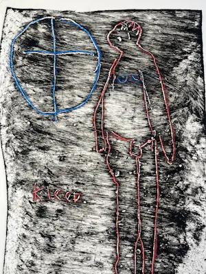 Anton Heyboer - Kleed, ets uit 1966, opnieuw gedrukt in 1987, handgekleurd kopen? Bied vanaf 100!