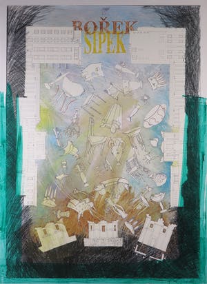 Borek Sipek - Mooi ingelijste en gesigneerde print 'Borek Sipek' - Ingelijst (Groot) kopen? Bied vanaf 1!