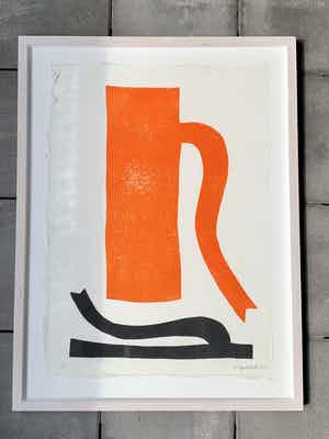 Klaas Gubbels - houtdruk Baselitz verkocht voor € 750!