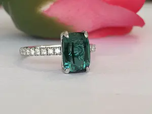 ALGT-gecertificeerde 2,80 karaat lagune-toermalijn diamant cocktailgouden ring kaufen? Bieten Sie von 1600!