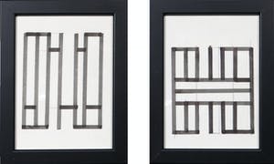 Siep van den Berg - Lot van twee abstracte composities - Ingelijst kopen? Bied vanaf 35!