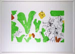 Anton Martineau - Litho, Knip ik mijzelf (...) - Ingelijst (Groot) verkocht voor € 50!