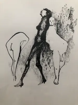 Melle Oldeboerrigter - inkttekening figuren kopen? Bied vanaf 50!