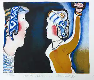 Rein Dool - Litho, Zonder titel verkauft für € 50!