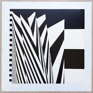 Peter Struycken - zeefdruk: geometrisch abstract (1966) kopen? Bied vanaf 250!