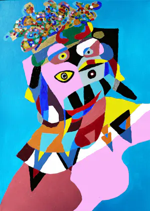 Peter Nieuwendijk - 4 moderne schilderijen over Balinese dansen (in een persoonlijk jasje) 4 werken kopen? Bied vanaf 300!