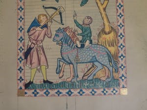 Niet of onleesbaar gesigneerd - Afbeeldingen van middeleeuwse Minnesangers kopen? Bied vanaf 1!