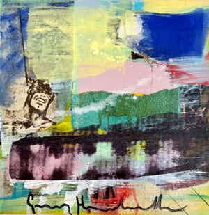 George Heidweiller - Gemende Techniek, Acryl op Doek verkocht voor € 80!