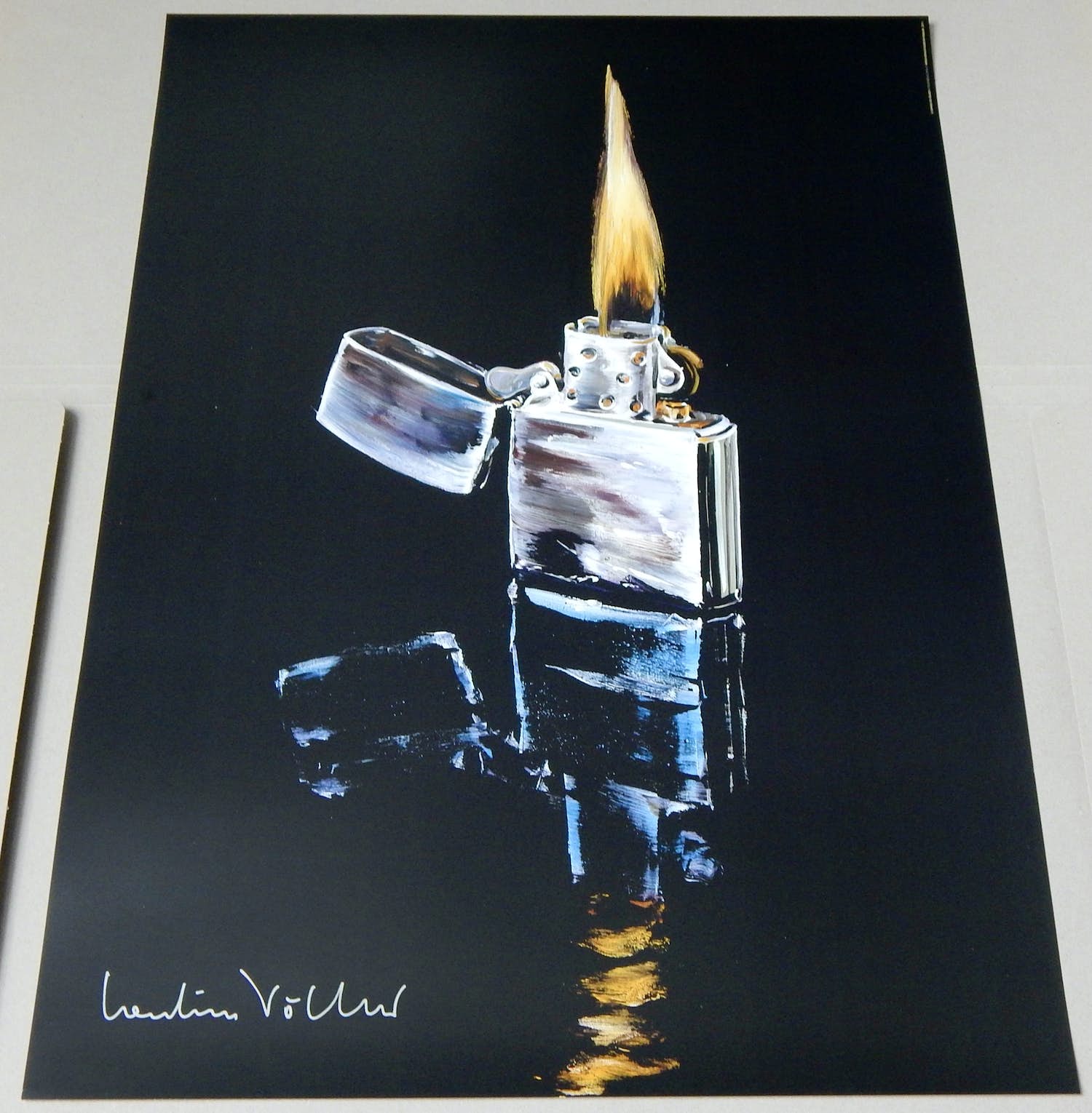 Cornelius Völker - Feuerzeug, Offsetdruck, 2011, handsigniert kopen? Bied vanaf 30!