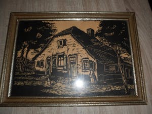 Paul van Dam - Houtsnede, Boerderijgezicht. kopen? Bied vanaf 20!