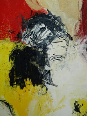 Menno Bauer - Acryl op doek , Bedrieglijk is de stilte - ingelijst - GROOT - 116 x 95 cm kopen? Bied vanaf 1!