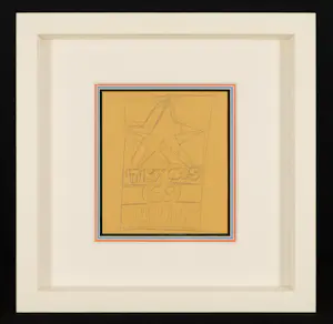 Robert Indiana - Originaler Entwurfszeichnung für HEMISFAIR 68 - professionell gerahmt kaufen? Bieten Sie von 2850!