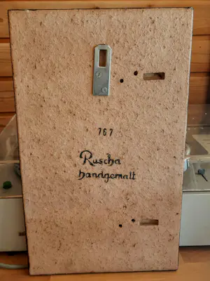 Ruscha - Wandbild Keramikplatte Bunter Hahn Handbemalt aus den 60er/70er Jahren kopen? Bied vanaf 80!