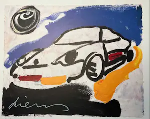 Peter Diem - Porsche - 2 zeefdrukken - gesigneerd - 100 ex kopen? Bied vanaf 1!