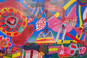 Corneille - Le Jardin des Delices - ingelijst - zeer zeer groot kopen? Bied vanaf 1!