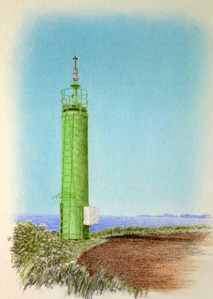 Frans Room - Lot van 15 originele tekeningen - Bakens en boeien Noord-Holland en IJsselmeer kopen? Bied vanaf 150!