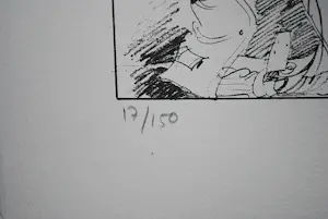 Morris - zeefdruk (uit Lucky Luke nr. 3 'Dalton City')- gesigneerd, opdracht en genummerd kopen? Bied vanaf 125!