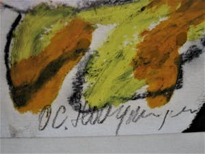 O.C. Hooymeijer - Expressionistische gemengde techniek (Olieverf/Pastel e.a.) "Can Can danseres" kopen? Bied vanaf 148!