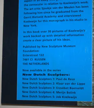 Job Koelewijn - boek: New Dutch Sculptors - gesigneerd kopen? Bied vanaf 12!